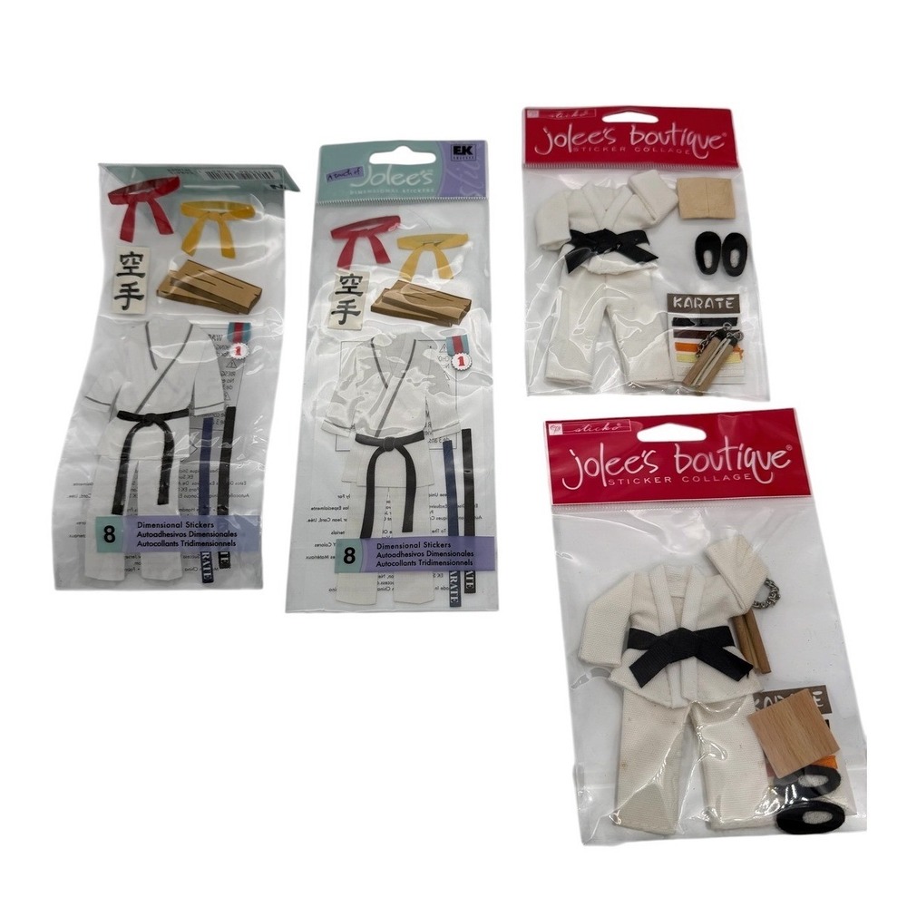 Jolee's Boutique EK Success Karate Dimensional Stickers Lot of 4 Packs New